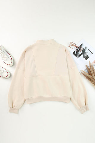 Zip-Up Oversized Sweatshirt