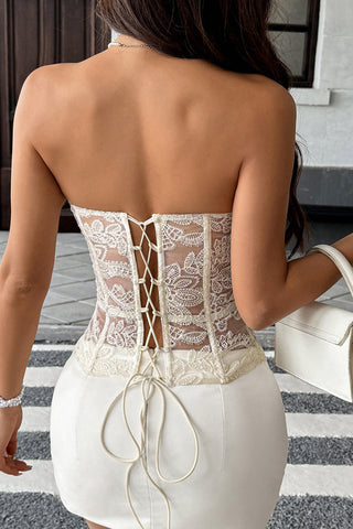 Strapless Lace Corset Top