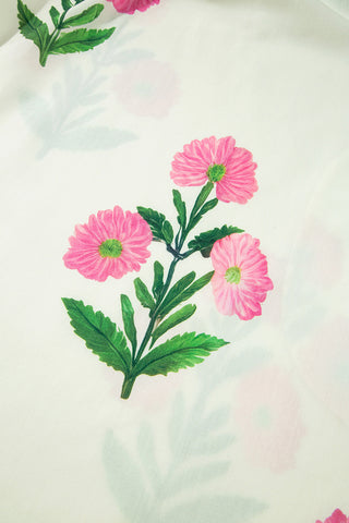 Floral Embroidered Puff Sleeve Dress