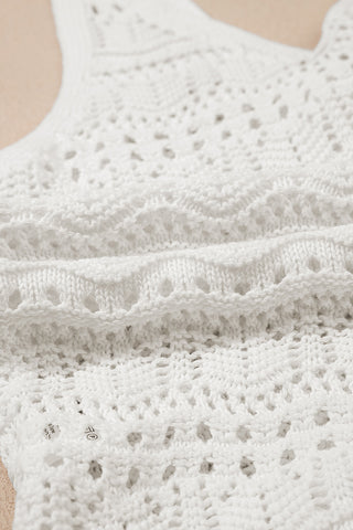 Crochet Knit Sleeveless Top