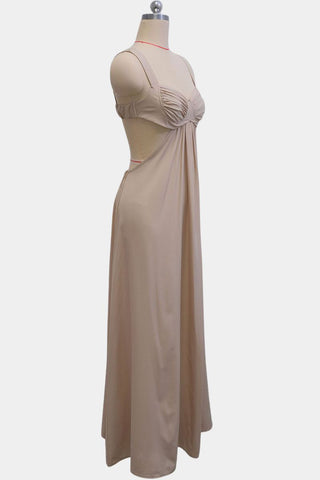 Draped Maxi Dress with Cut-Out Detail