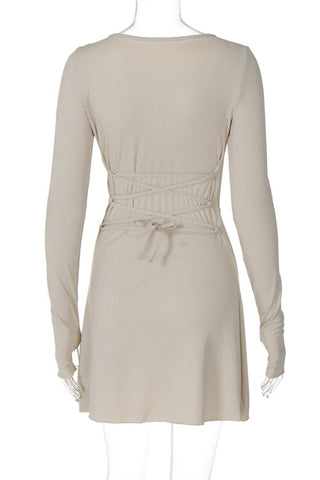 Long Sleeve Casual Mini Dress