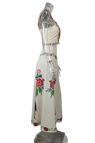 Parrot Pattern Skirt Set