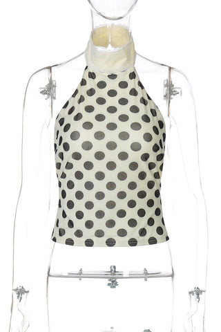 Polka Dot High Neck Tank