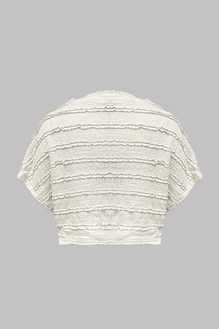 Textured Layered Crop T-Shirt