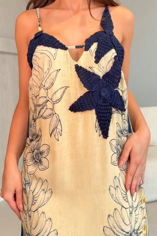 Tropical Print Maxi Dress