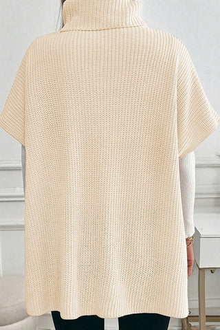 Turtleneck Oversized Sweater with Pockets