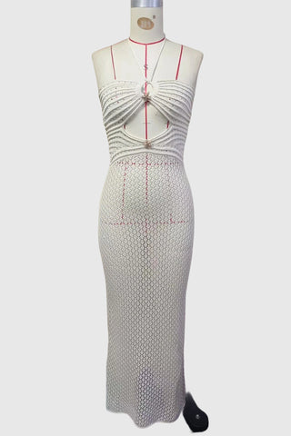 Strapless Cut-Out Maxi Dress