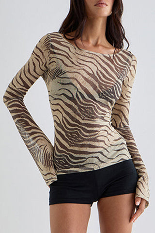 Fierce Zebra Print Top