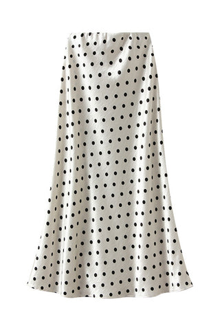 Polka Dot Midi Skirt