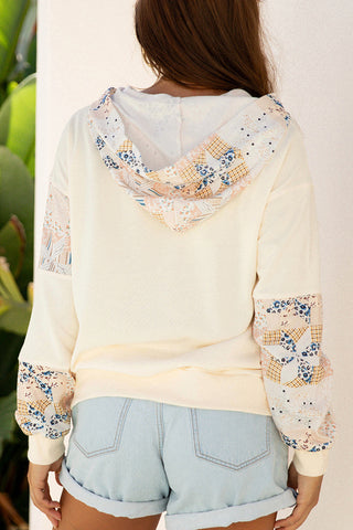 Patterned Casual Hoodie