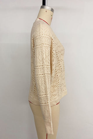 Button-Up Knit Cardigan Sweater