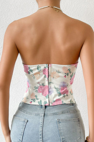 Floral Bustier Tank Top