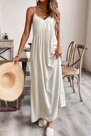 Relaxed Fit Maxi Dress with Straps
