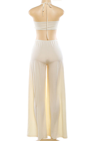 Halter Neck Wide-Leg Jumpsuit
