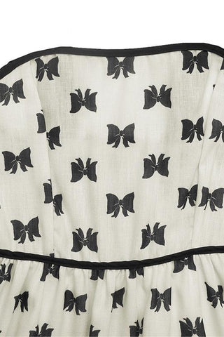 Bow Pattern Casual Dress
