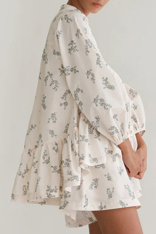 Floral Button-Front Short Set