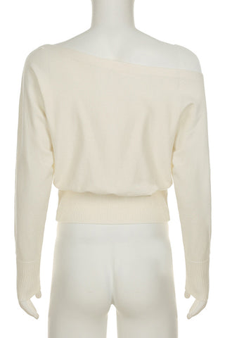 Off-Shoulder Knit Sweater