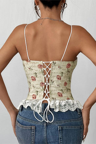 Lace-Trim Floral Camisole