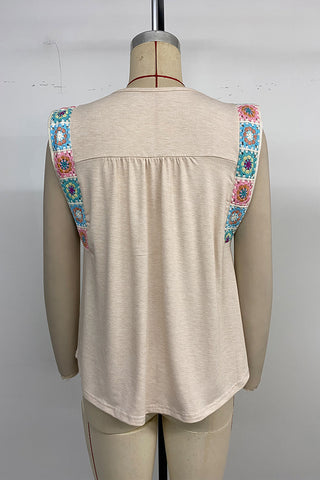 Sleeveless Crochet Strap Tank