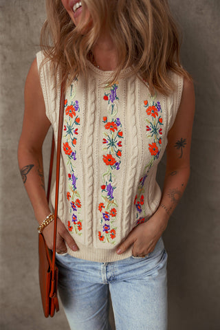 Cable Knit Sweater Vest