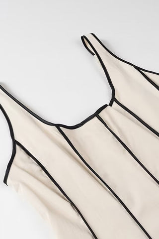 Striped Scoop Neck Slip Dress