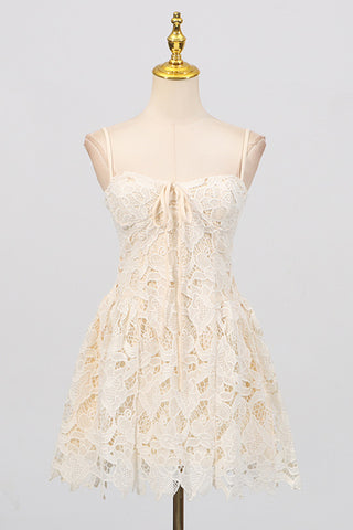 Lace Detail Spaghetti Strap Dress