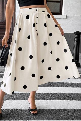 Polka Dot Midi Skirt