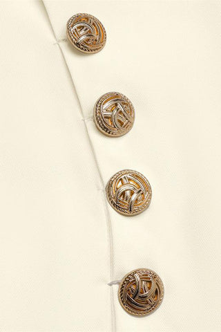 Strapless Button-Front Pants Set