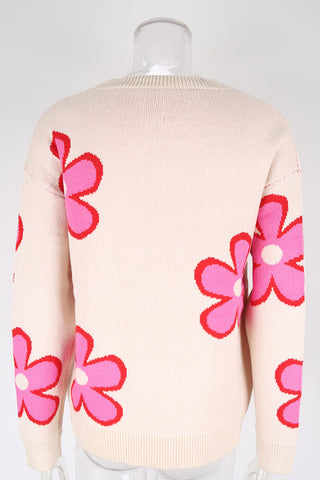 Floral Pattern Sweater