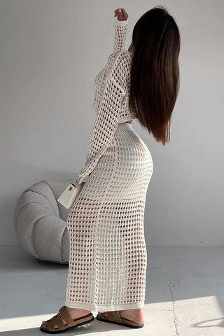 Stylish Crochet Skirt Set