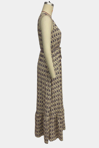 Patterned Sleeveless Maxi Dress