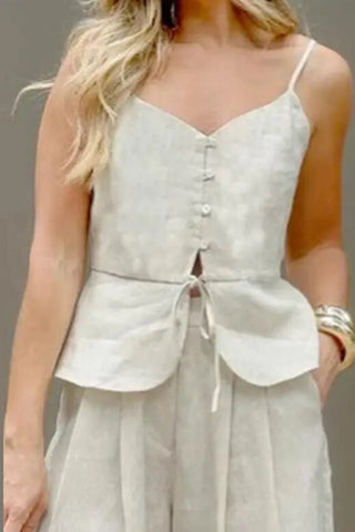 Elegant Spaghetti Strap Pant Set