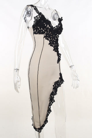 Night Out Dress with Lace Embellishment