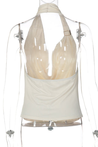 Draped Halter Tank Top