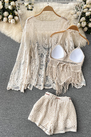 Crochet 3-Piece Beach Set