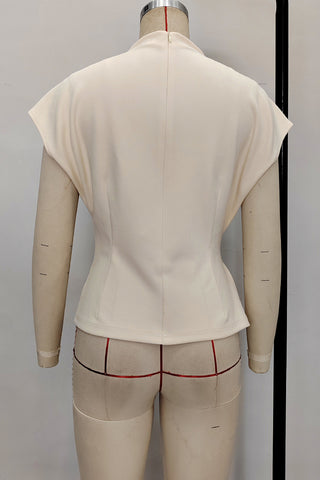 Belted High-Neck T-Shirt