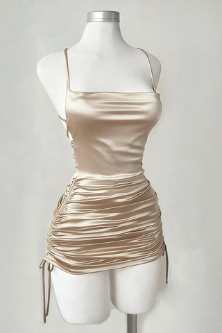 Elegant Ruched Mini Dress