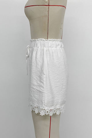 Lace-Trim Casual Shorts
