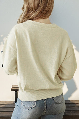 Heart-Patterned Cozy Sweater