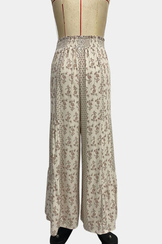 Wide-Leg Printed Casual Pants
