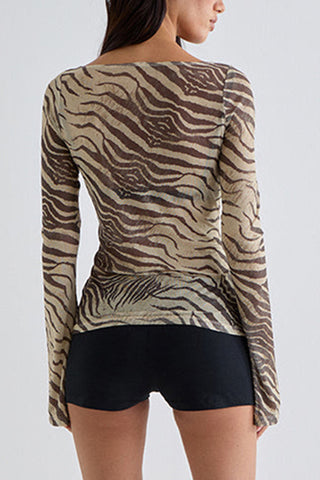 Fierce Zebra Print Top