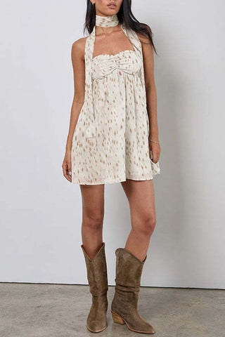 Strapless Print Mini Dress