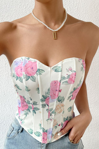 Floral Bustier Tank Top