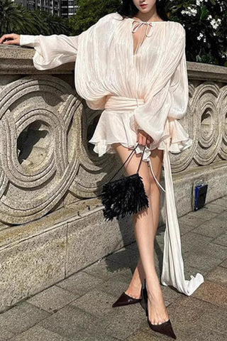 Elegant Draped Casual Dress