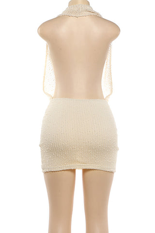 Draped Halter Casual Dress