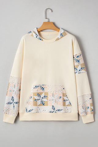 Patterned Casual Hoodie