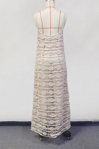Spaghetti Strap Sheer Beach Maxi Dress
