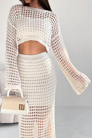 Stylish Crochet Skirt Set