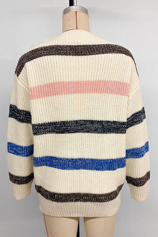Striped V-Neck Sweater